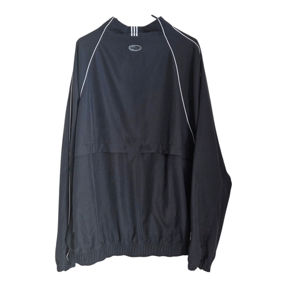 Adidas Men's Black Windbreaker with White Accents Size 2XL - Picture 3 of 6